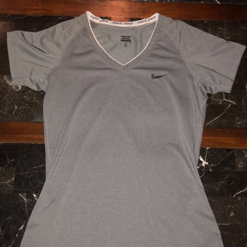 Grey Nike running shirt